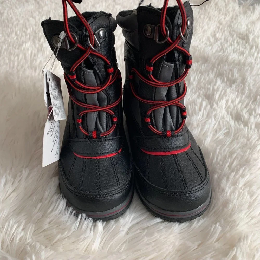 TOTES  snow elastic lace toggle buster insulated winter boots built for comfort,